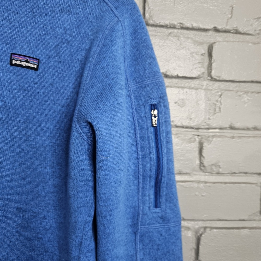 Patagonia Womens Better Sweater Large Fleece Pullover Blue 1/4 Zip - Picture 3 of 11